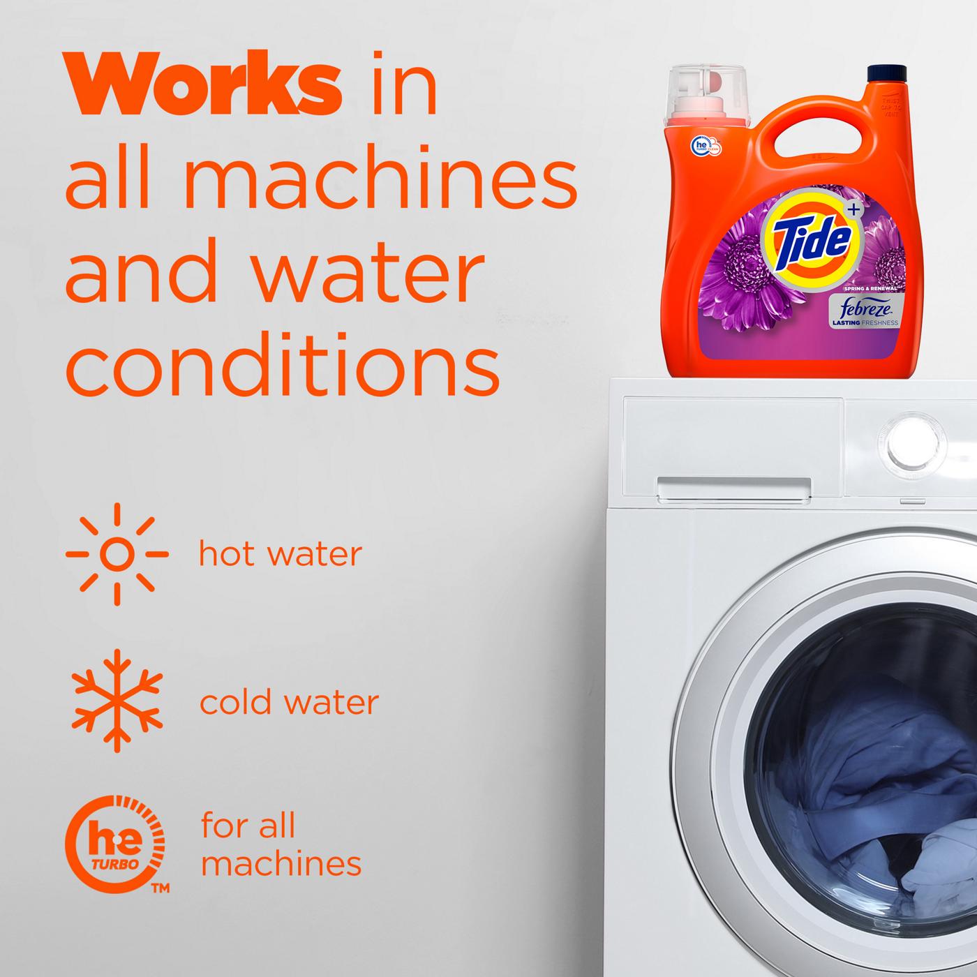 Tide Ultra Febreze Liquid Laundry Detergent, 83 Loads, Spring & Renewal Scent; image 5 of 19