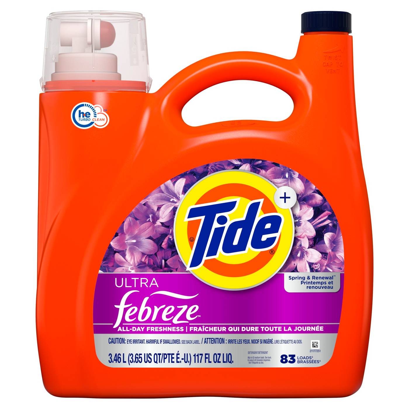 Tide Ultra Febreze Liquid Laundry Detergent, 83 Loads, Spring & Renewal Scent; image 14 of 19