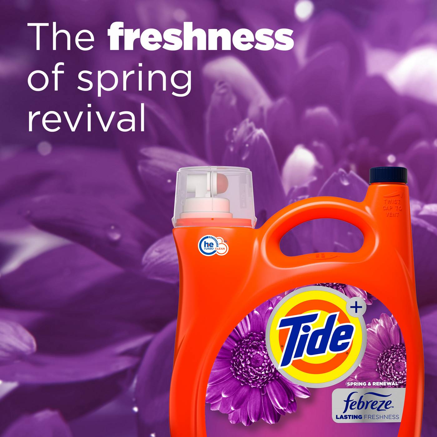 Tide + Febreze HE Turbo Clean Liquid Laundry Detergent, 94 Loads - Spring & Renewal; image 8 of 15