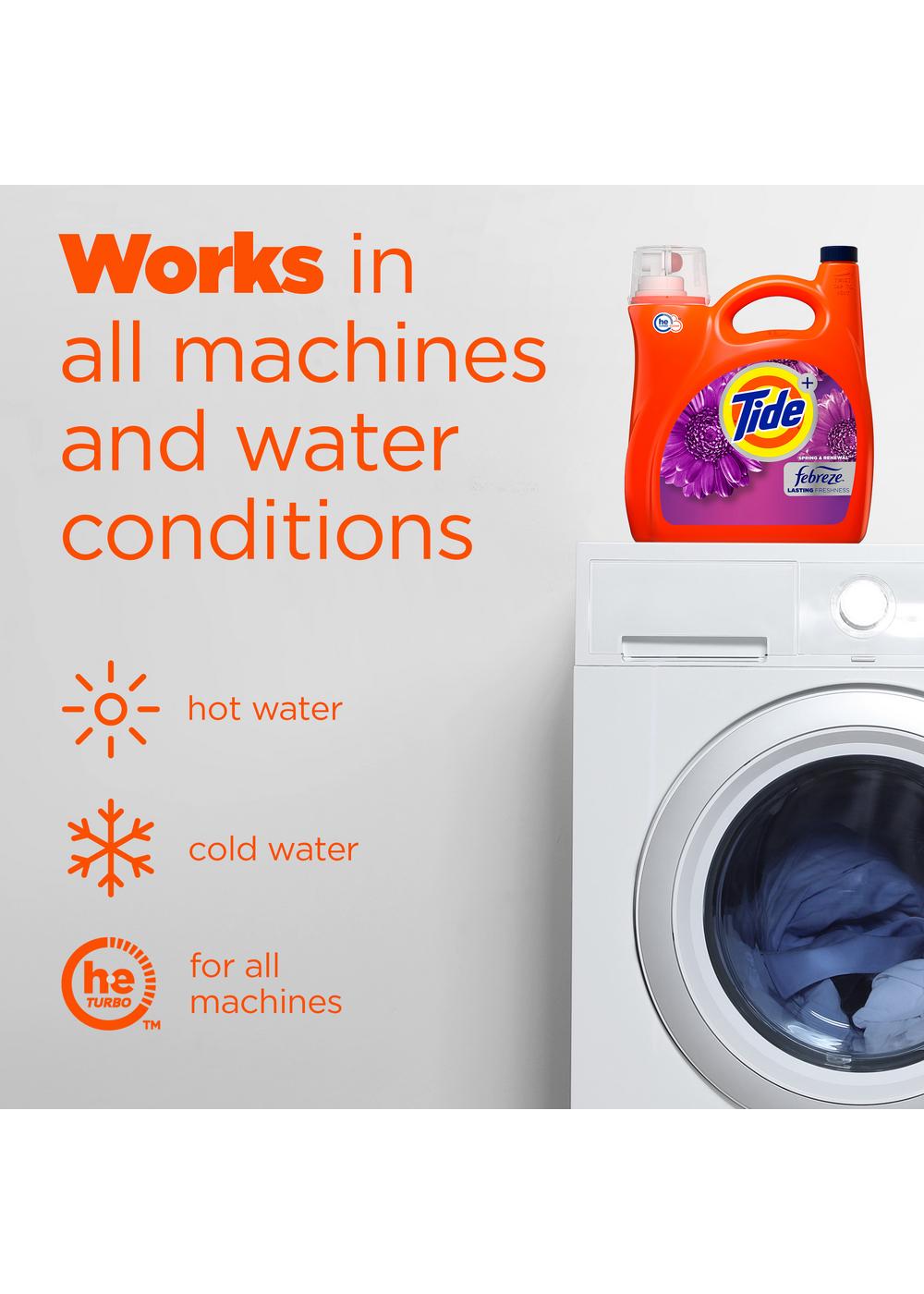 Tide Ultra Febreze Liquid Laundry Detergent, 83 Loads, Spring & Renewal Scent; image 17 of 19