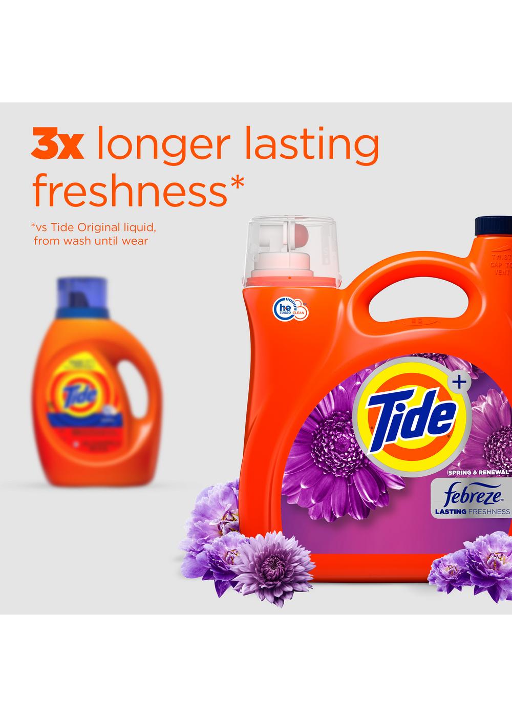 Tide + Febreze HE Turbo Clean Liquid Laundry Detergent, 94 Loads - Spring & Renewal; image 14 of 15