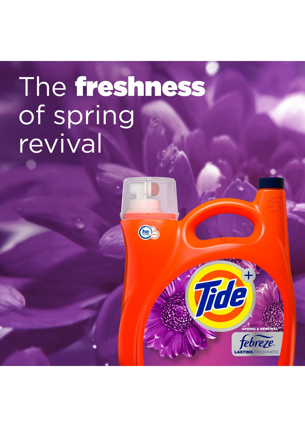 Tide + Febreze HE Turbo Clean Liquid Laundry Detergent, 94 Loads - Spring & Renewal; image 15 of 15