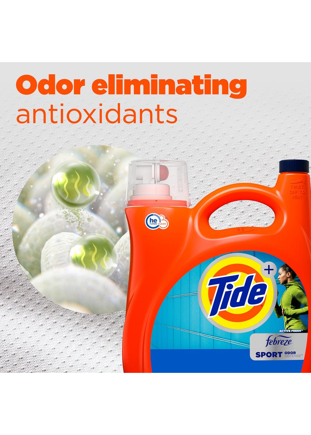 Tide + Febreze Sport Odor Defense HE Turbo Clean Liquid Laundry Detergent, 94 Loads - Active Fresh; image 7 of 13