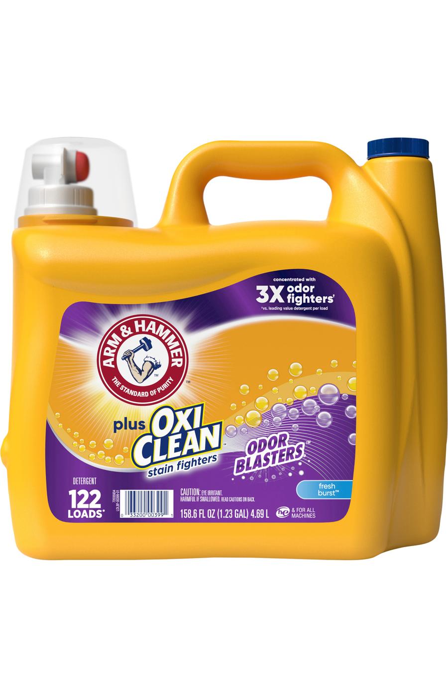 Arm & Hammer Plus OxiClean Odor Blasters HE Liquid Laundry Detergent, 122 Loads - Fresh Burst; image 1 of 11