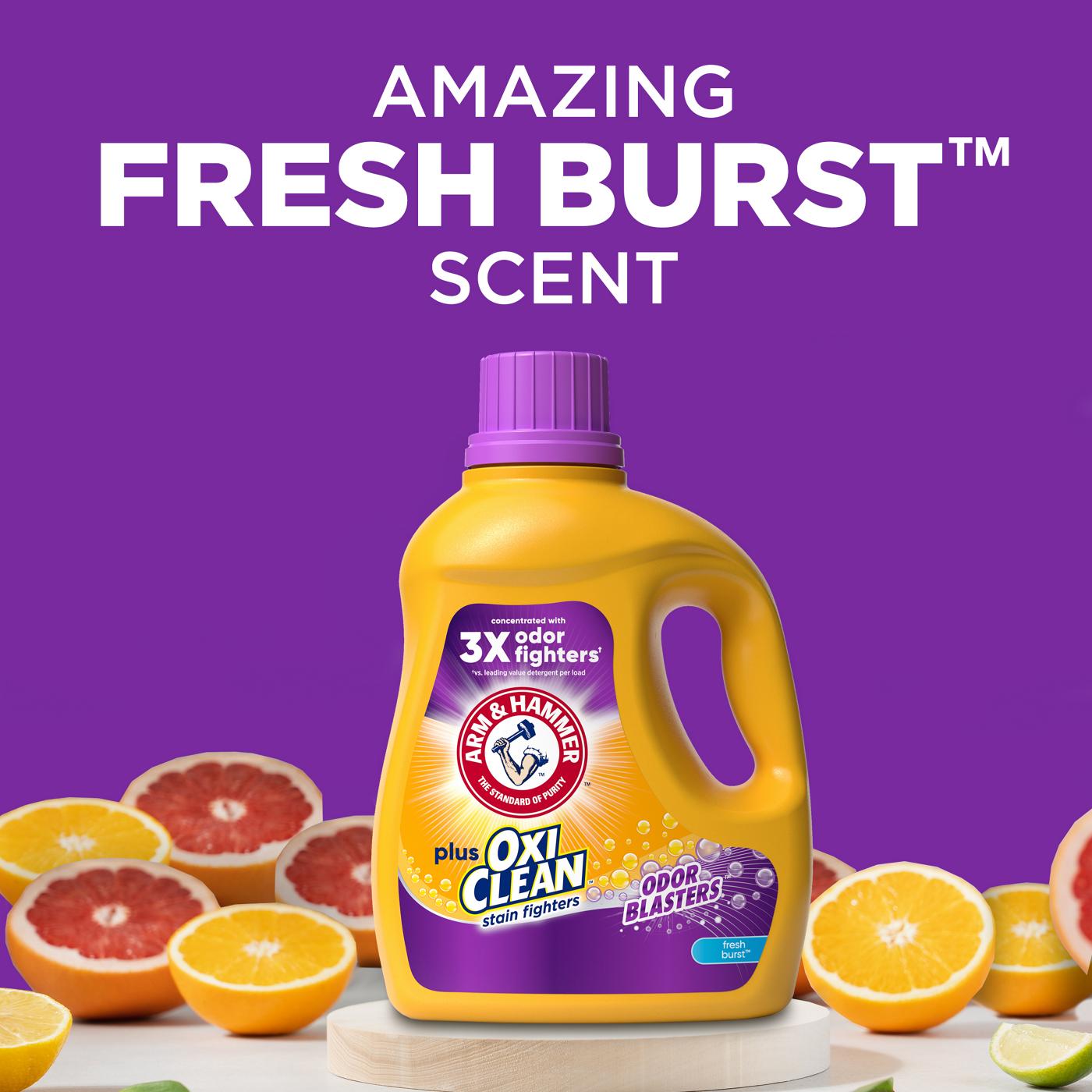 Arm & Hammer Plus OxiClean Odor Blasters HE Liquid Laundry Detergent, 128 Loads - Fresh Burst; image 2 of 4