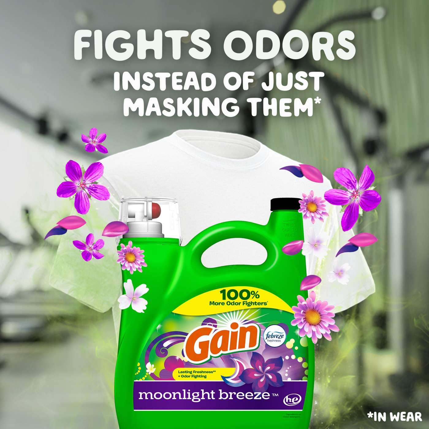 Gain Liquid Laundry Detergent, 100 Loads - Moonlight Breeze Scent; image 2 of 10