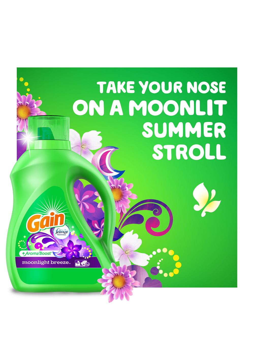 Gain + Aroma Boost HE Liquid Laundry Detergent, 107 Loads - Moonlight Breeze; image 2 of 8