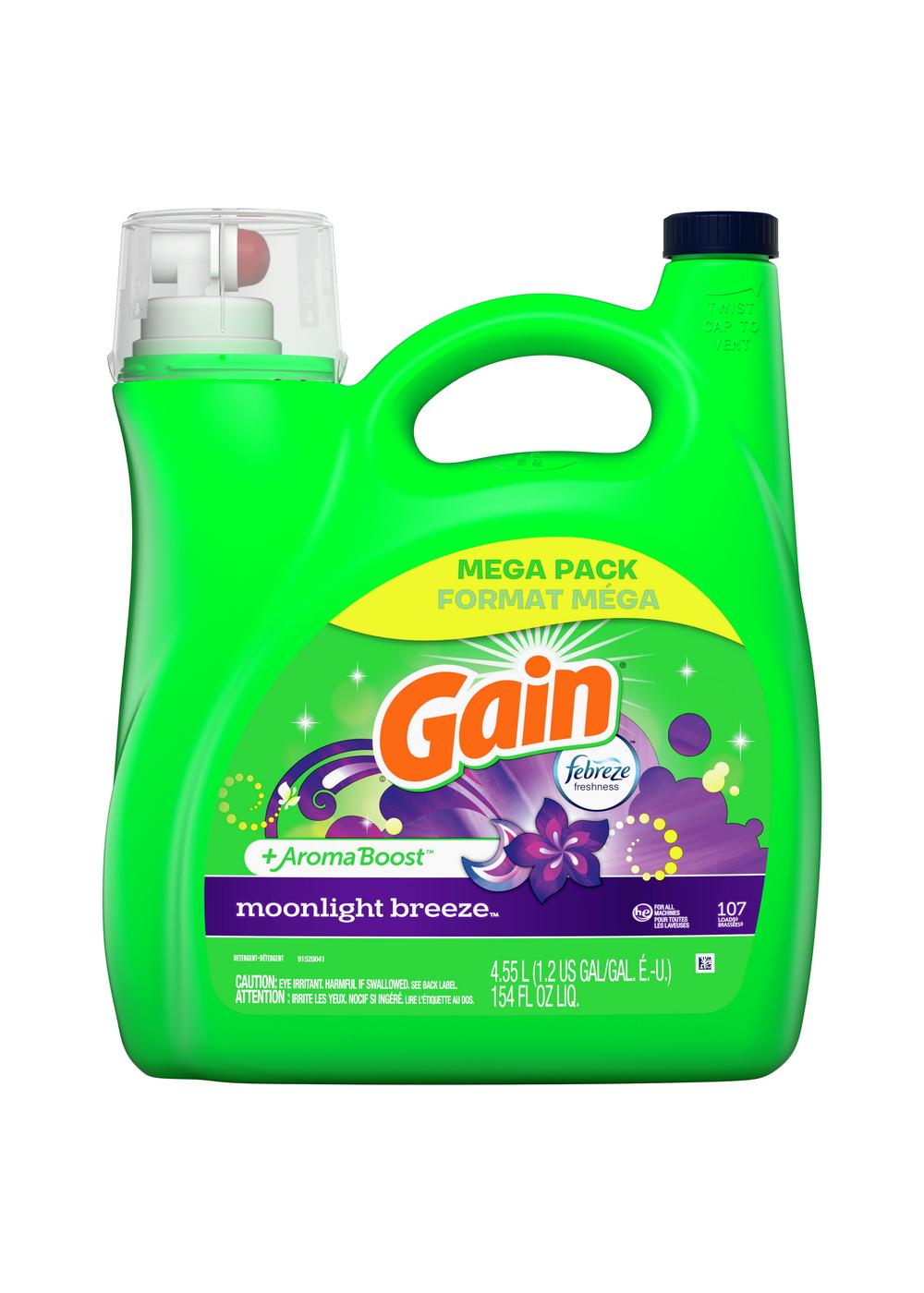 Gain Liquid Laundry Detergent, 100 Loads - Moonlight Breeze Scent; image 9 of 10