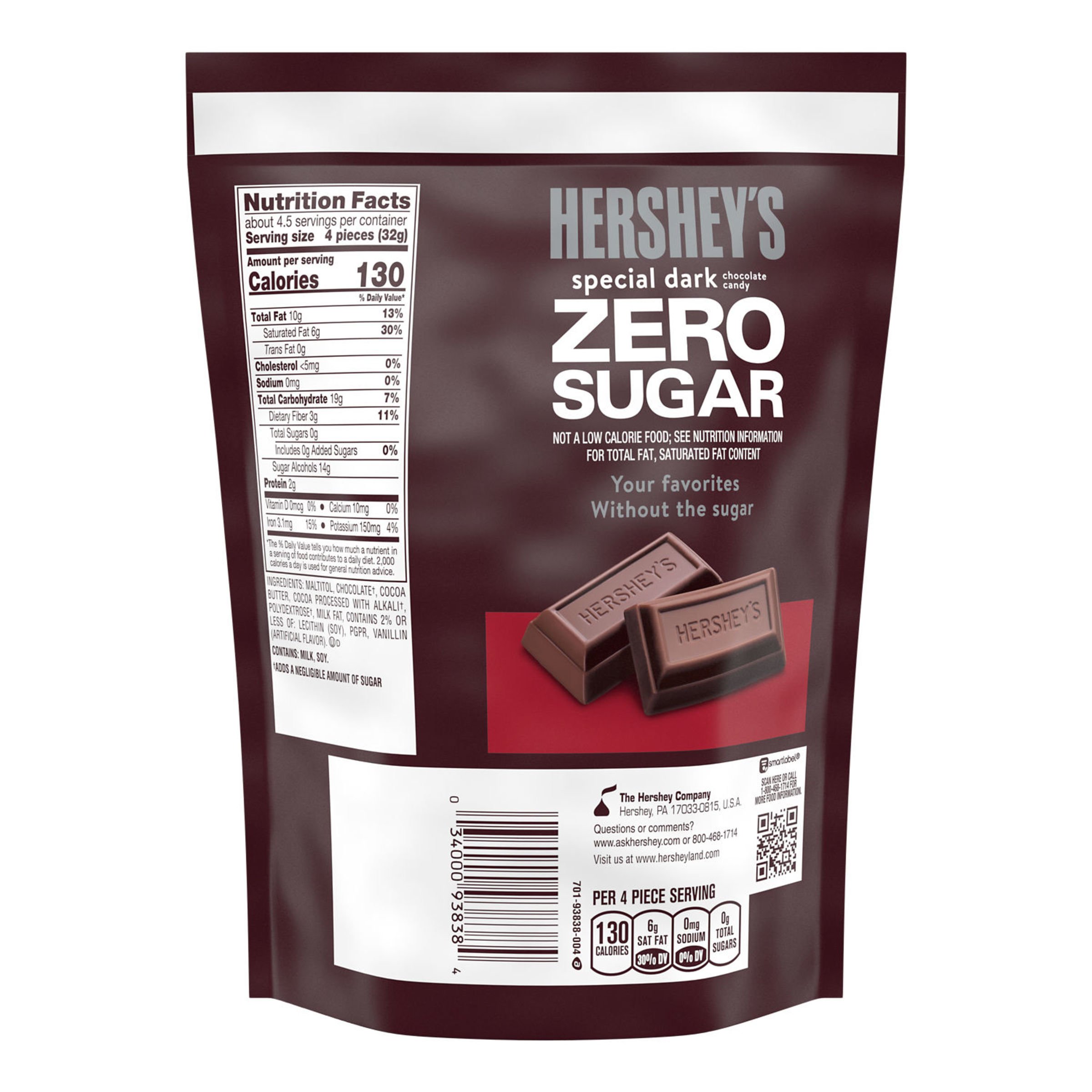 Hershey's Special Dark Zero Sugar Chocolate Candy Bag - Shop Candy At H-E-B