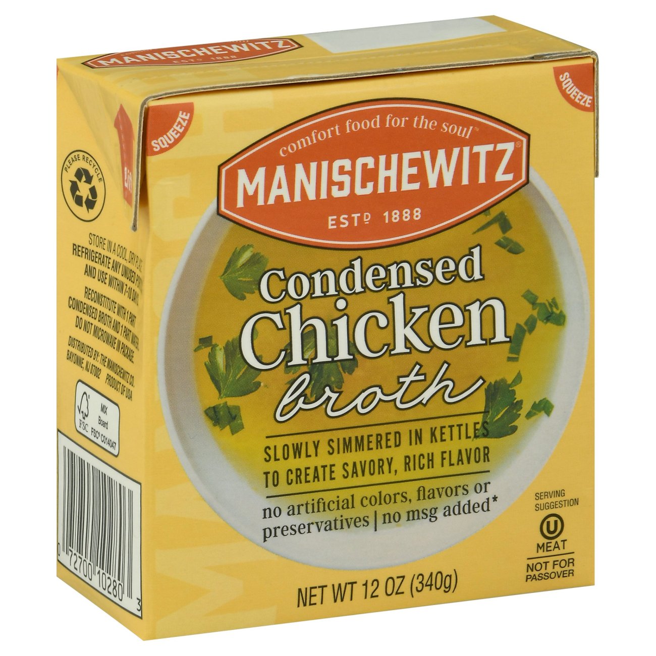 Manischewitz Condensed Chicken Broth - Shop Broth & Bouillon At H-E-B