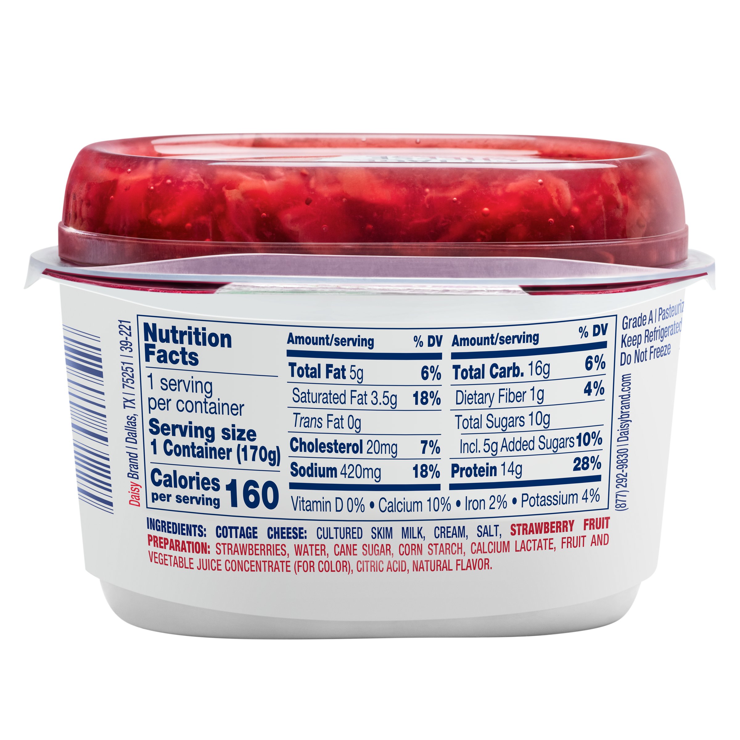 Daisy Cottage Cheese With Strawberries - Shop Cottage Cheese At H-E-B