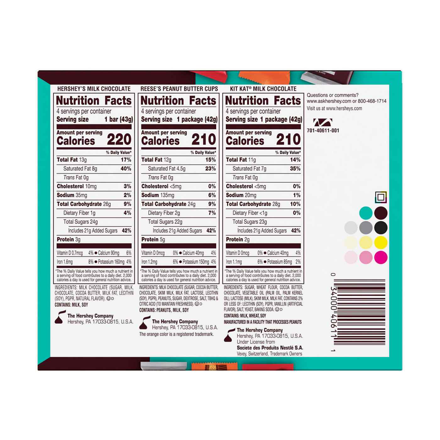 Hershey's Chocolate Assortment Full Size Candy Bars Variety Pack