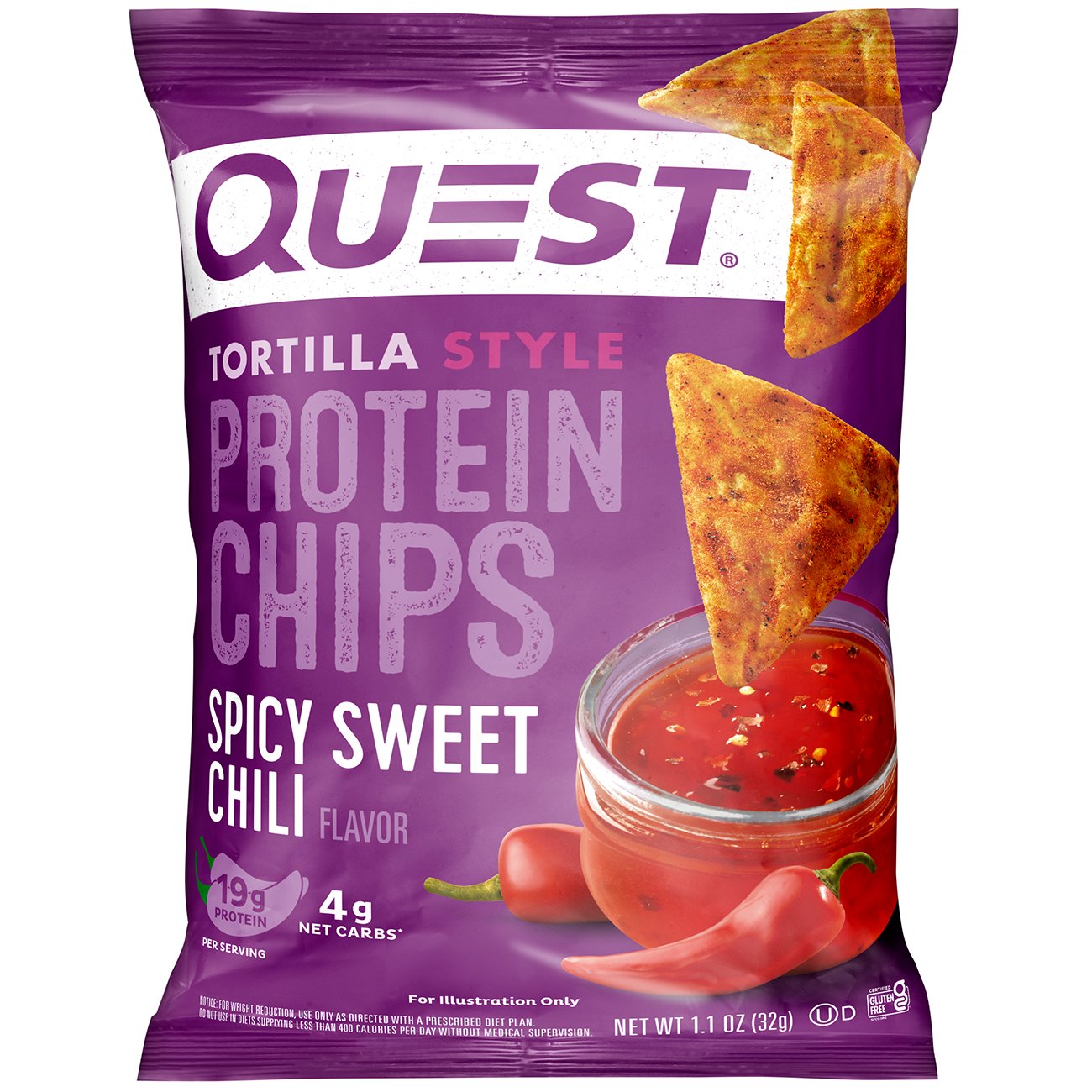 Quest Spicy Sweet Chili Tortilla Style Protein Chips Shop Chips at HEB