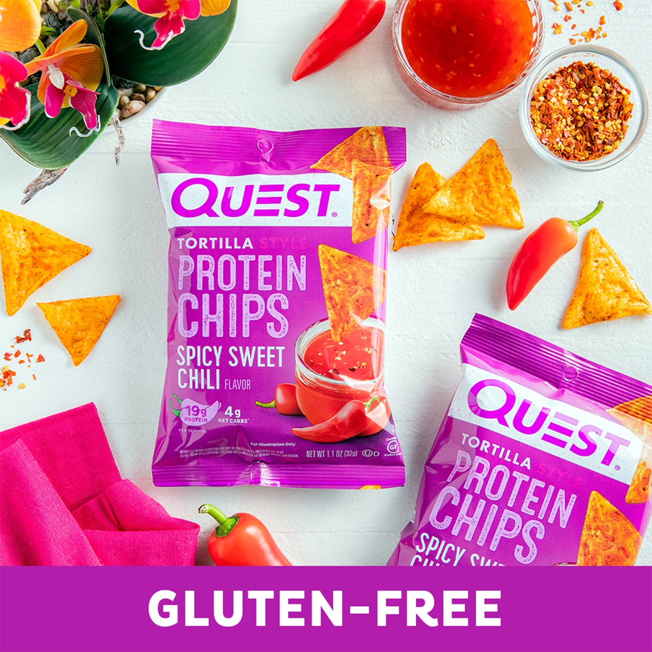 Quest Tortilla-Style 19g Protein Chips - Spicy Sweet Chili - Shop