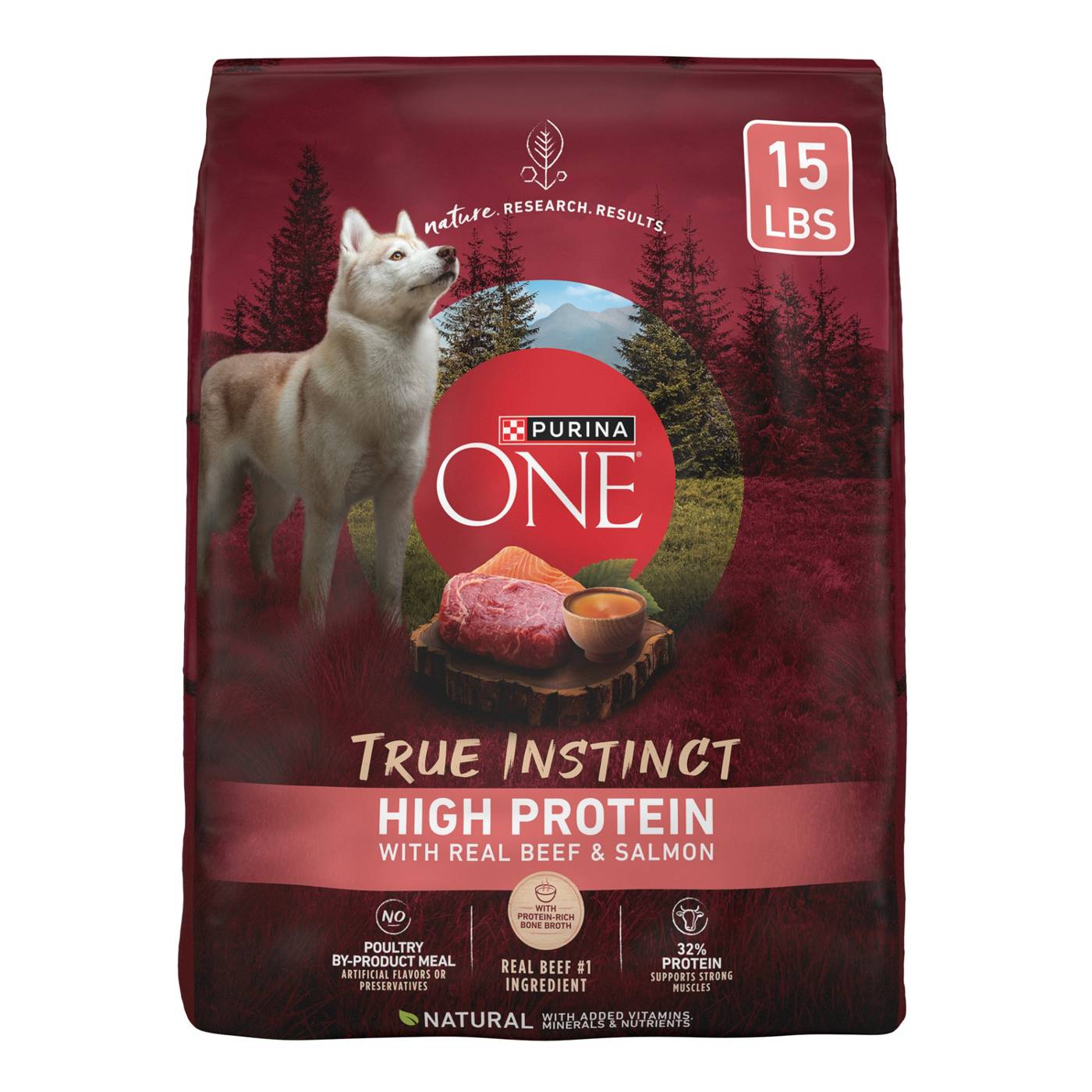 Purina ONE Purina ONE True Instinct High Protein Formula With Real Beef and Salmon Dry Dog Food; image 1 of 7