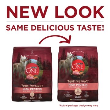 Purina ONE Natural High Protein Dry Dog Food Dry True Instinct - Real Beef and Salmon With Bone Broth