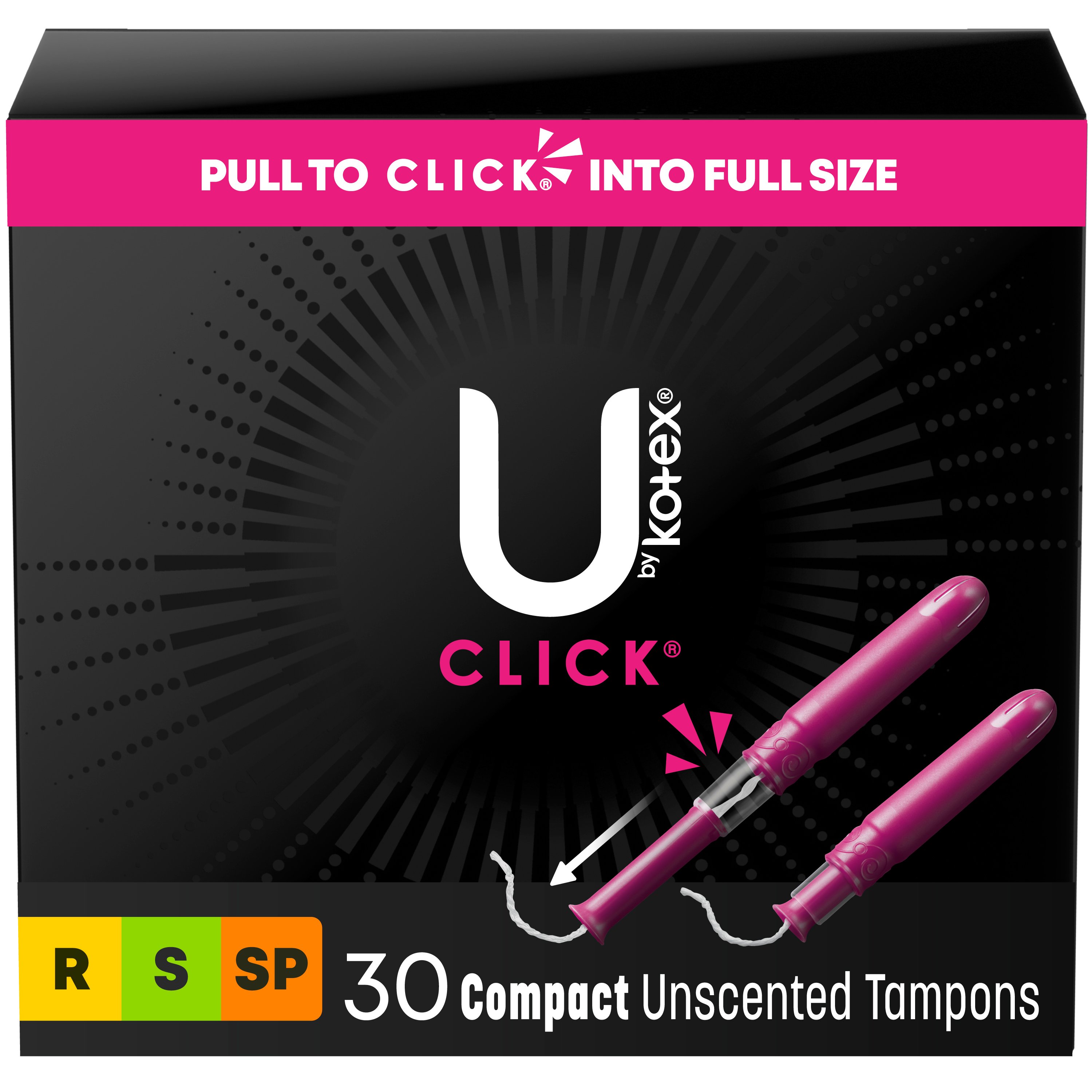 U By Kotex Click Multipack Compact Tampons Shop Tampons at HEB
