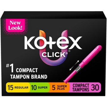 U By Kotex Click Multipack Compact Tampons, 30 ct