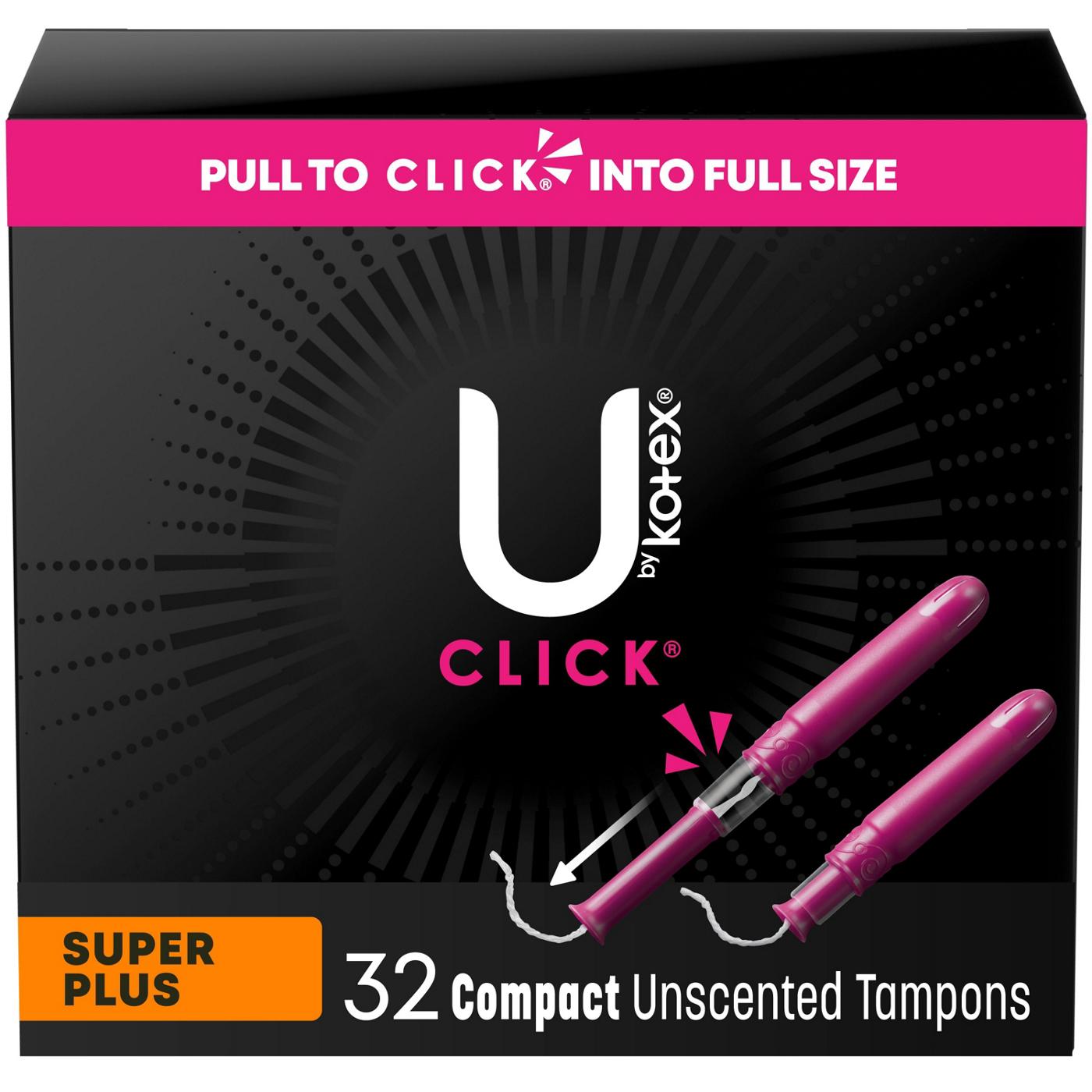 U By Kotex Click Compact Super Plus Tampons; image 1 of 8