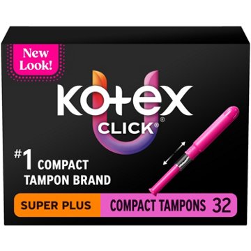 U By Kotex Click Compact Super Plus Tampons, 32 ct