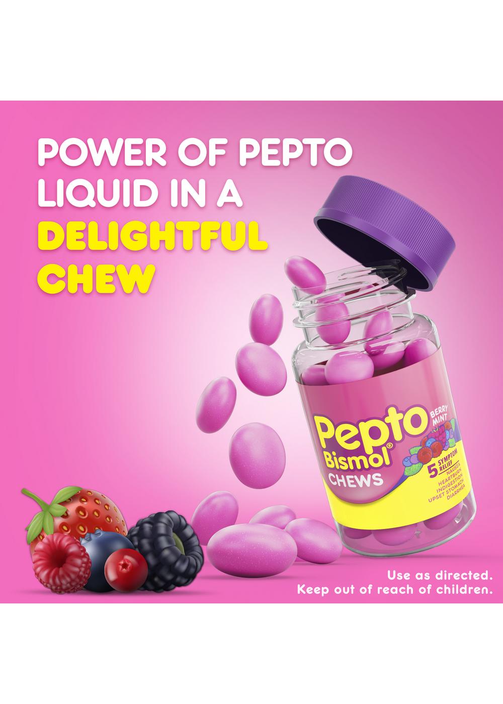 Pepto Bismol Multi-Symptom Chews - Berry Mint; image 3 of 9