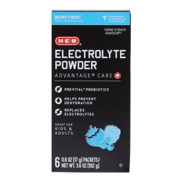 H-E-B Electrolyte Powder Packets - Berry Frost, 6 pk
