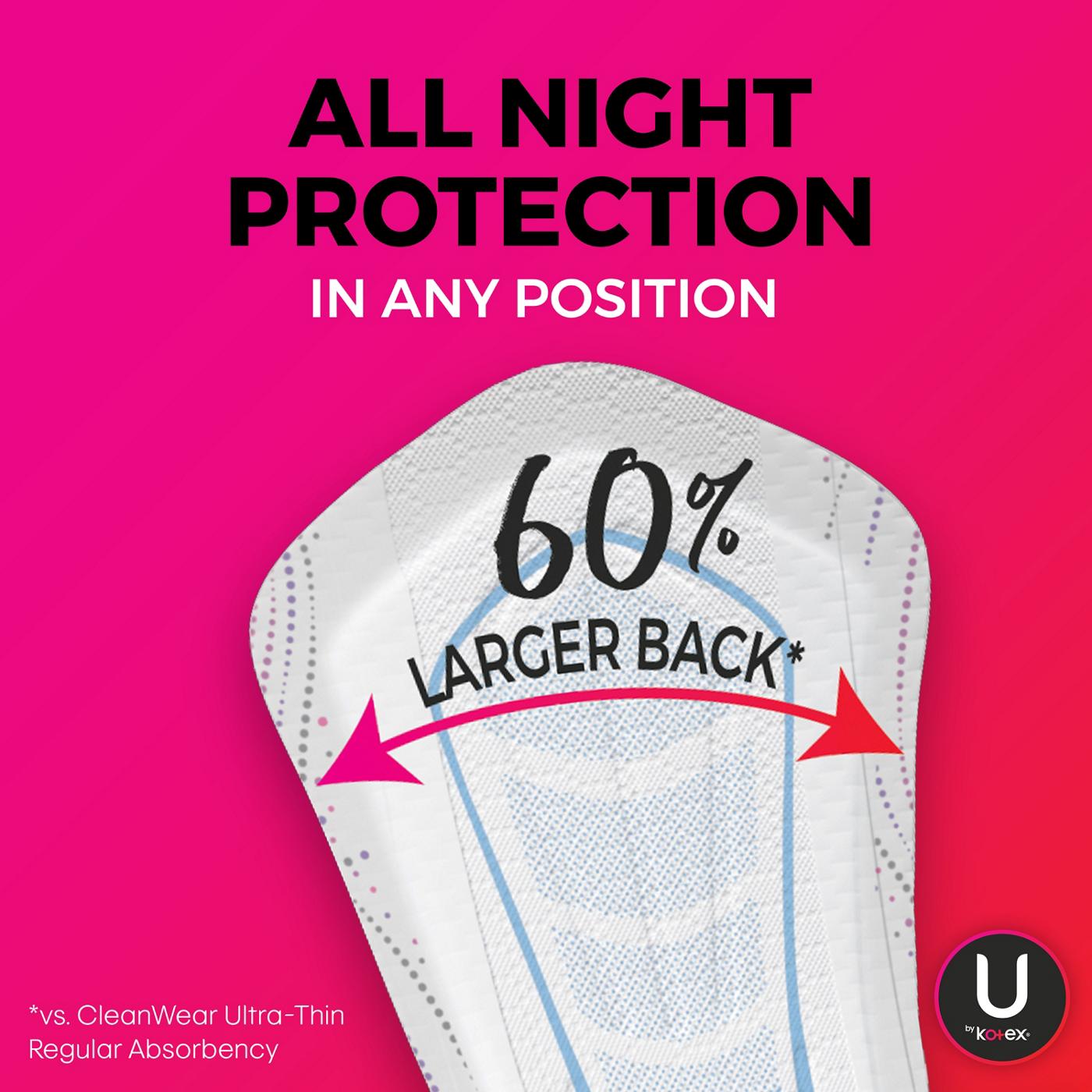 U By Kotex AllNighter Ultra Thin Overnight Feminine Pads with Wings; image 3 of 8