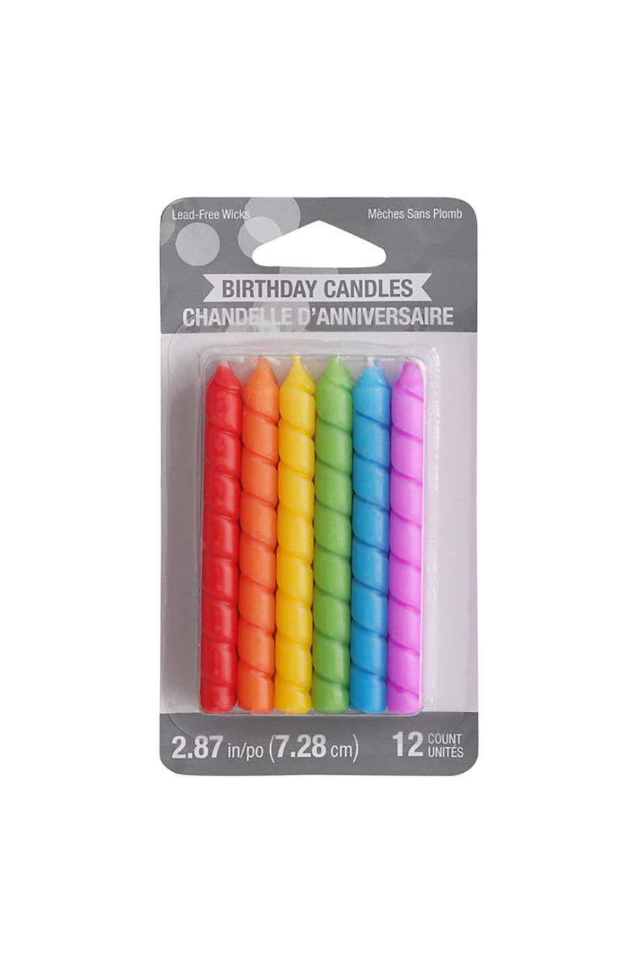 Creative Converting Spiral Birthday Candles - Multi Color; image 1 of 2