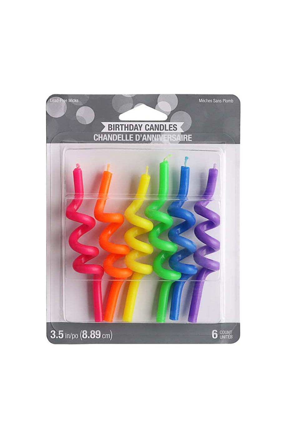 Creative Converting Curly Birthday Candles - Multi Color; image 1 of 2