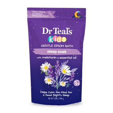 Dr Teal's Kids Gentle Epsom Bath Sleep Soak with Melatonin, 2 lb