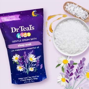 Dr Teal's Kids Gentle Epsom Bath Sleep Soak with Melatonin, 2 lb
