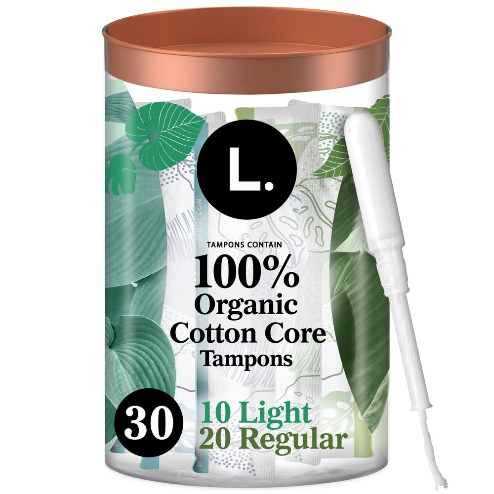 L. Organic Cotton Tampons - Light + Regular, 30 ct