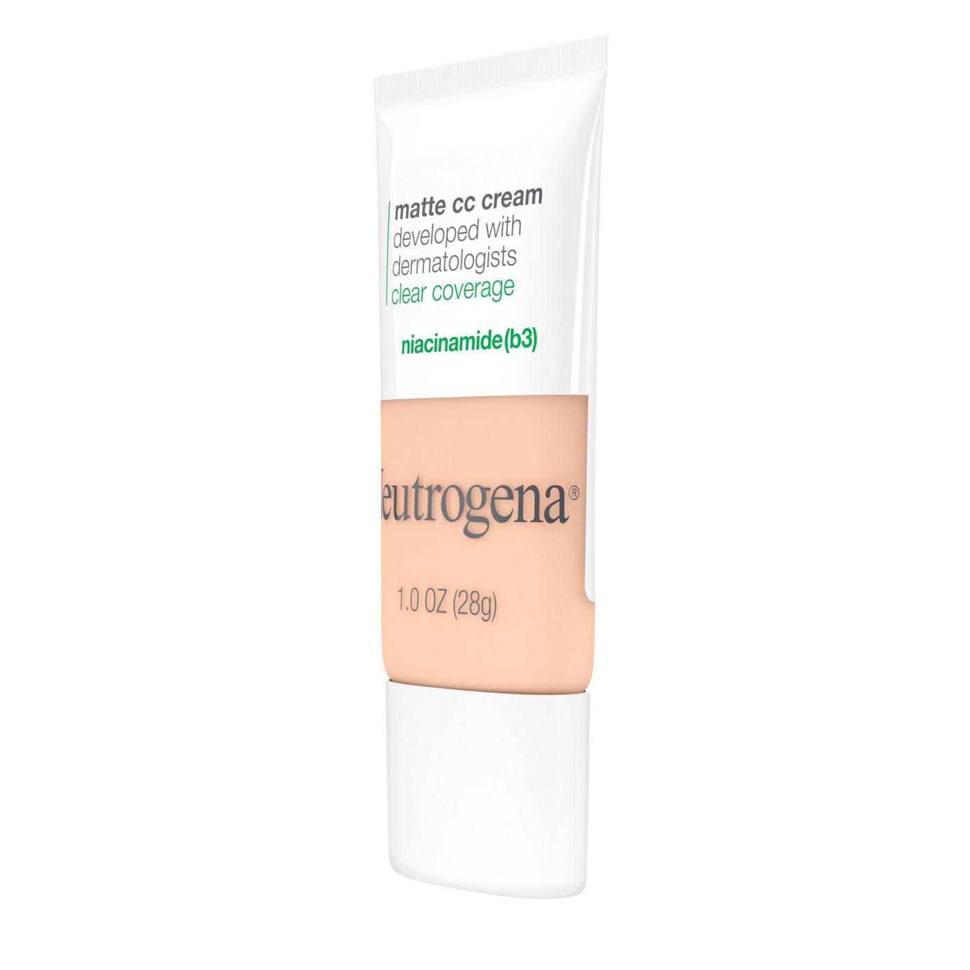 Neutrogena Clear Coverage Flawless Matte CC Cream Shell; image 2 of 5