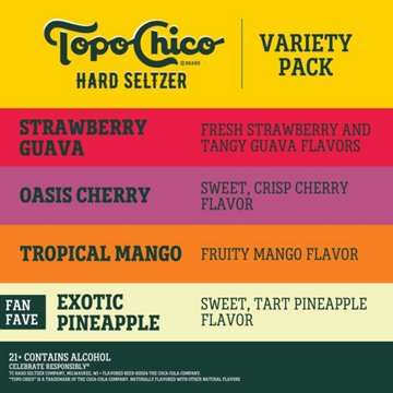 Topo Chico Hard Seltzer Variety 12 pk Cans, 12 oz
