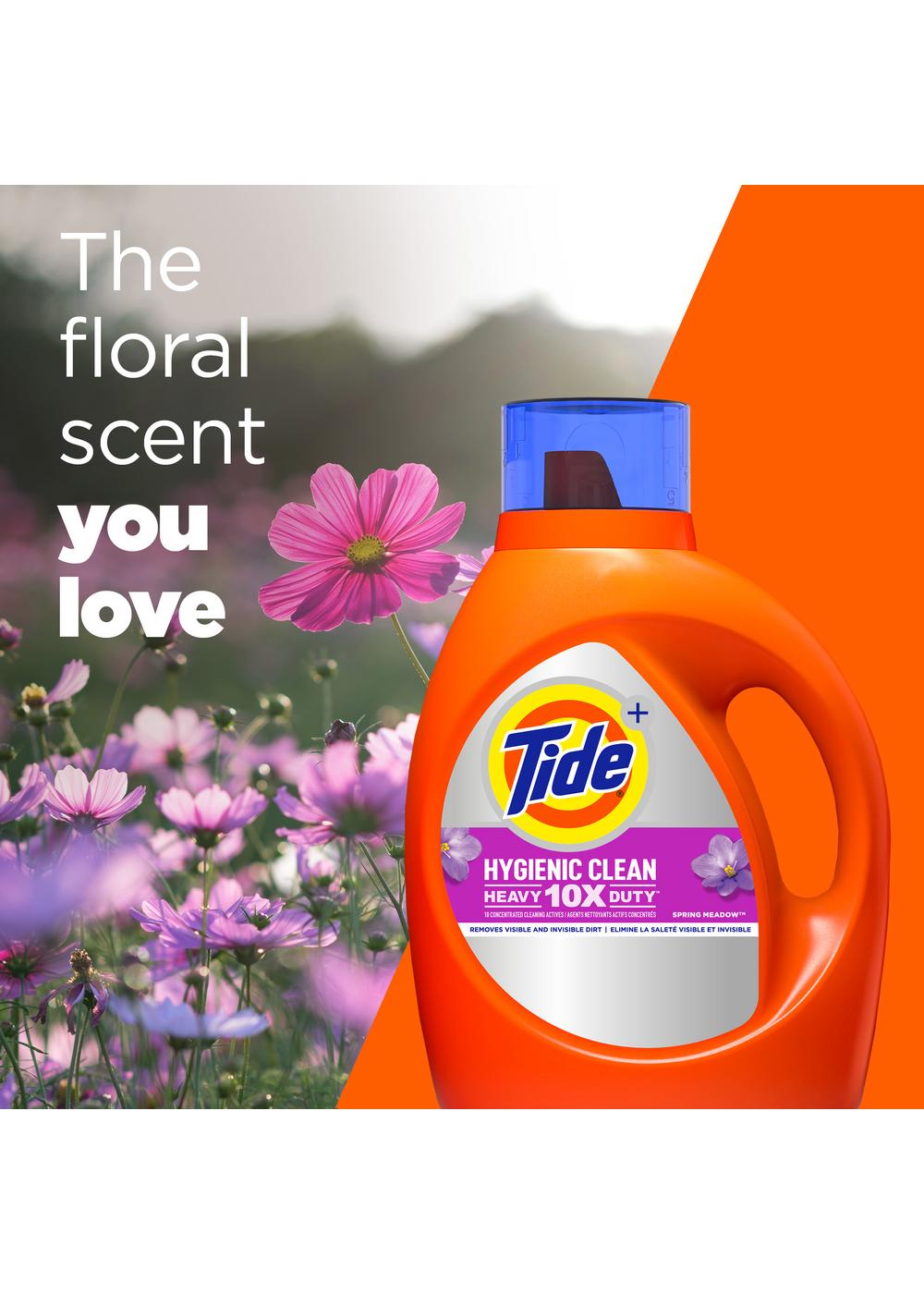 Tide + Hygienic Clean HE Turbo Clean Liquid Laundry Detergent, 59 Loads - Spring Meadow; image 2 of 12