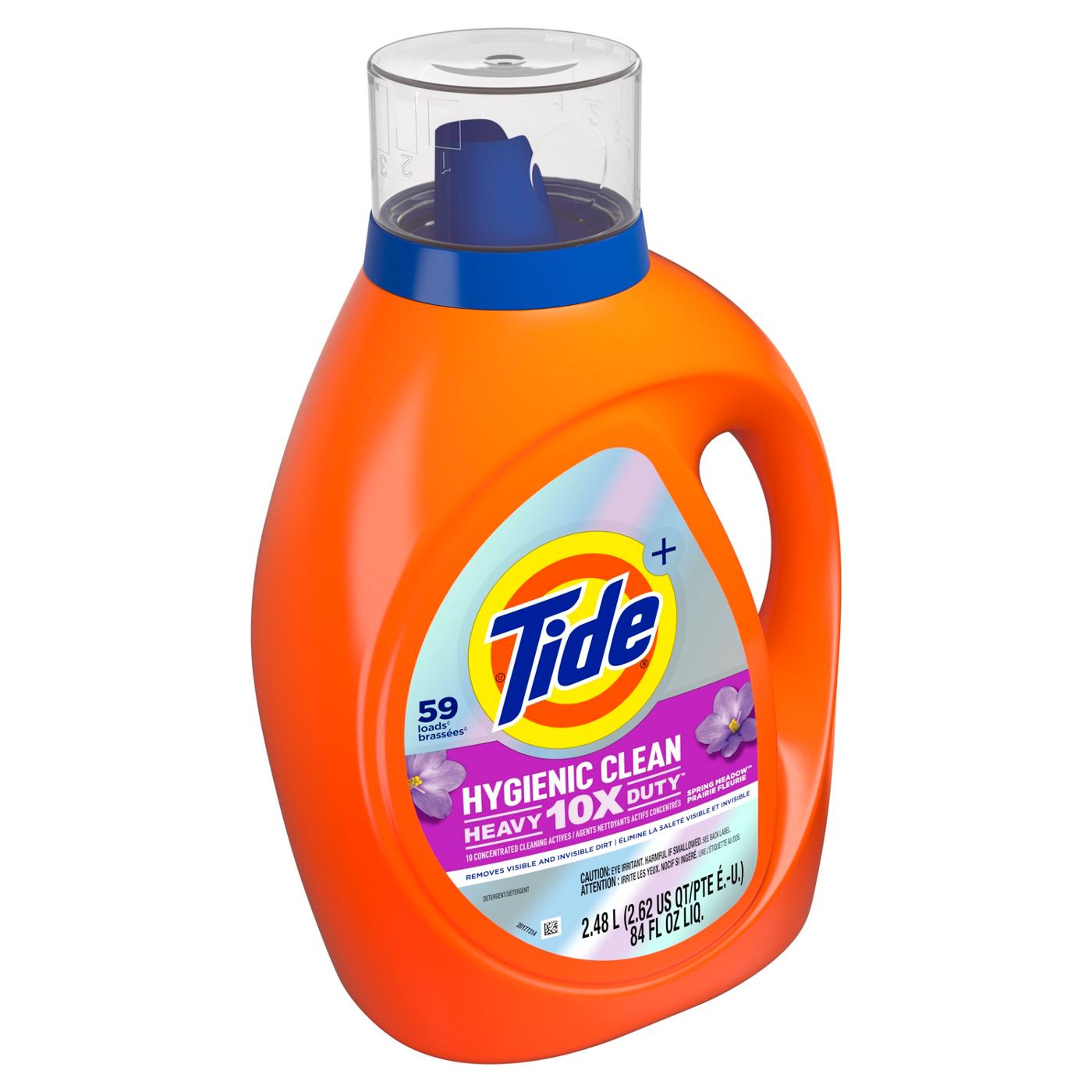 Tide + Hygienic Clean HE Turbo Clean Liquid Laundry Detergent, 59 Loads - Spring Meadow; image 3 of 12