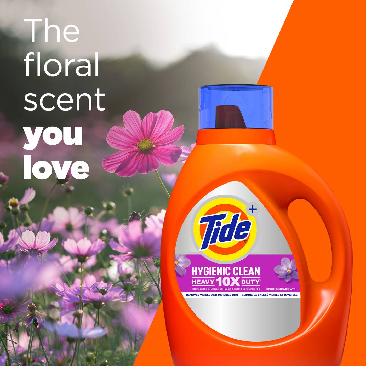 Tide + Hygienic Clean HE Turbo Clean Liquid Laundry Detergent, 59 Loads - Spring Meadow; image 4 of 12