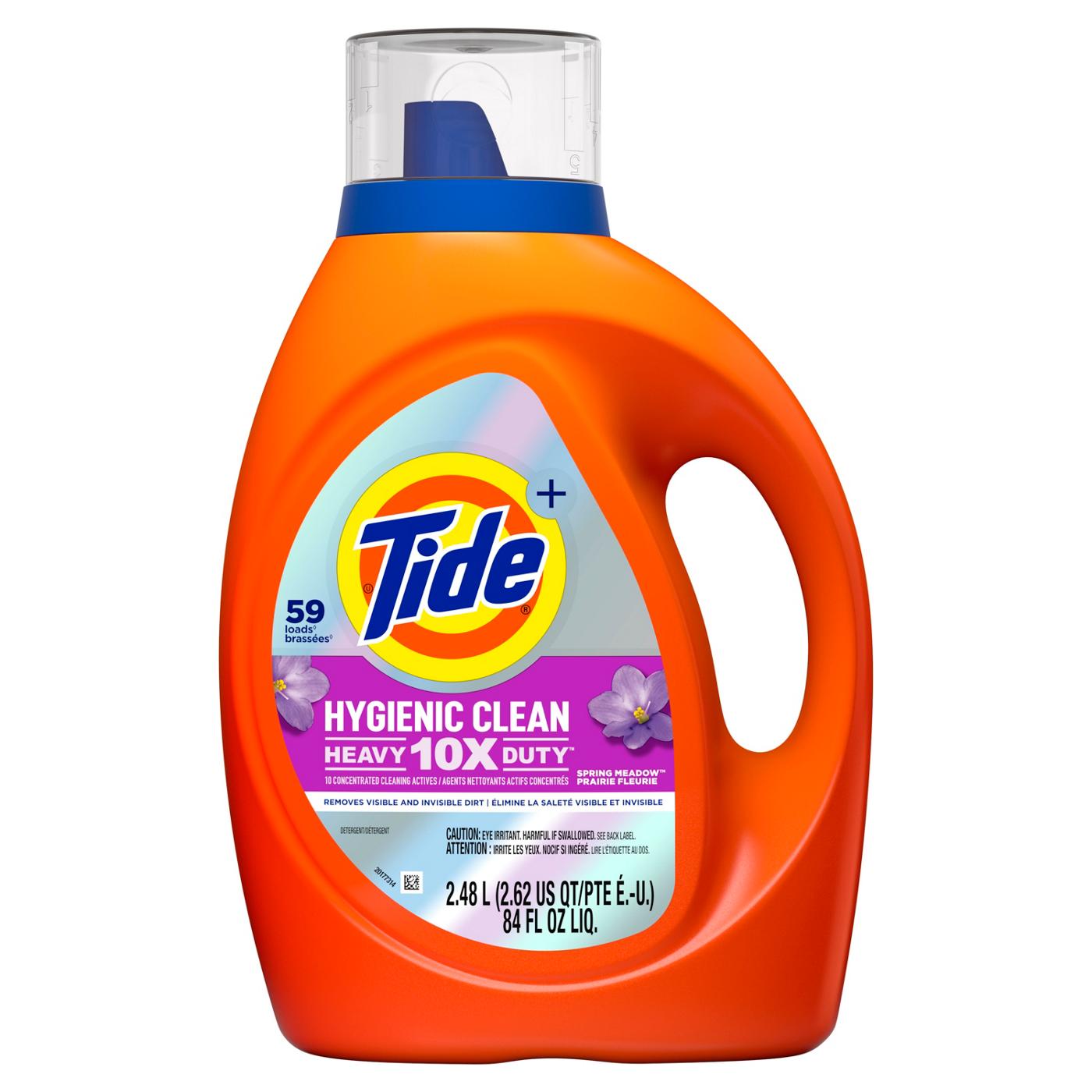 Tide + Hygienic Clean HE Turbo Clean Liquid Laundry Detergent, 59 Loads - Spring Meadow; image 1 of 12