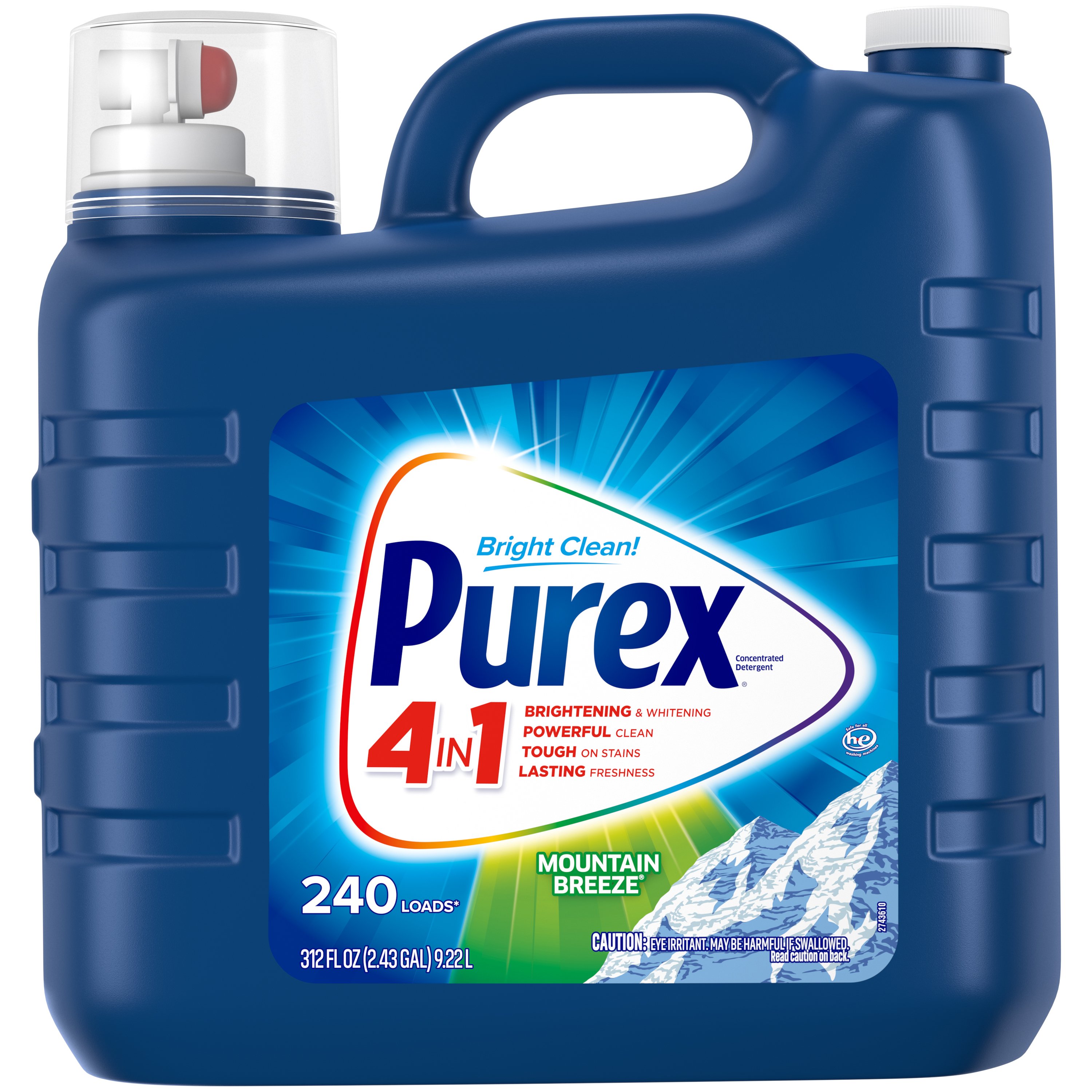 Purex Mountain Breeze HE Liquid Laundry Detergent 240 Loads Shop Detergent at HEB