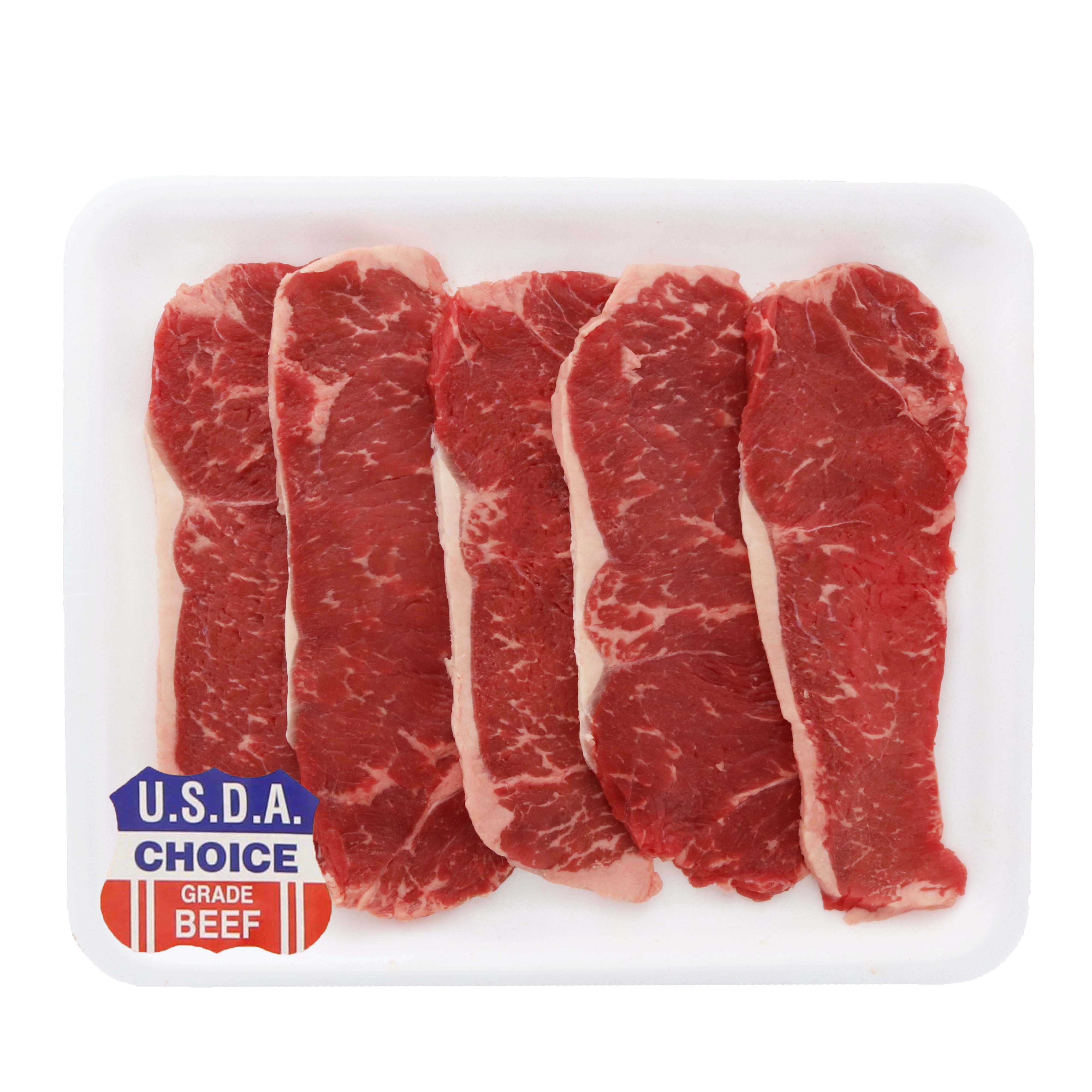 H E B Beef New York Strip Steak Boneless Thin Value Pack Usda Choice Shop Beef At H E B 