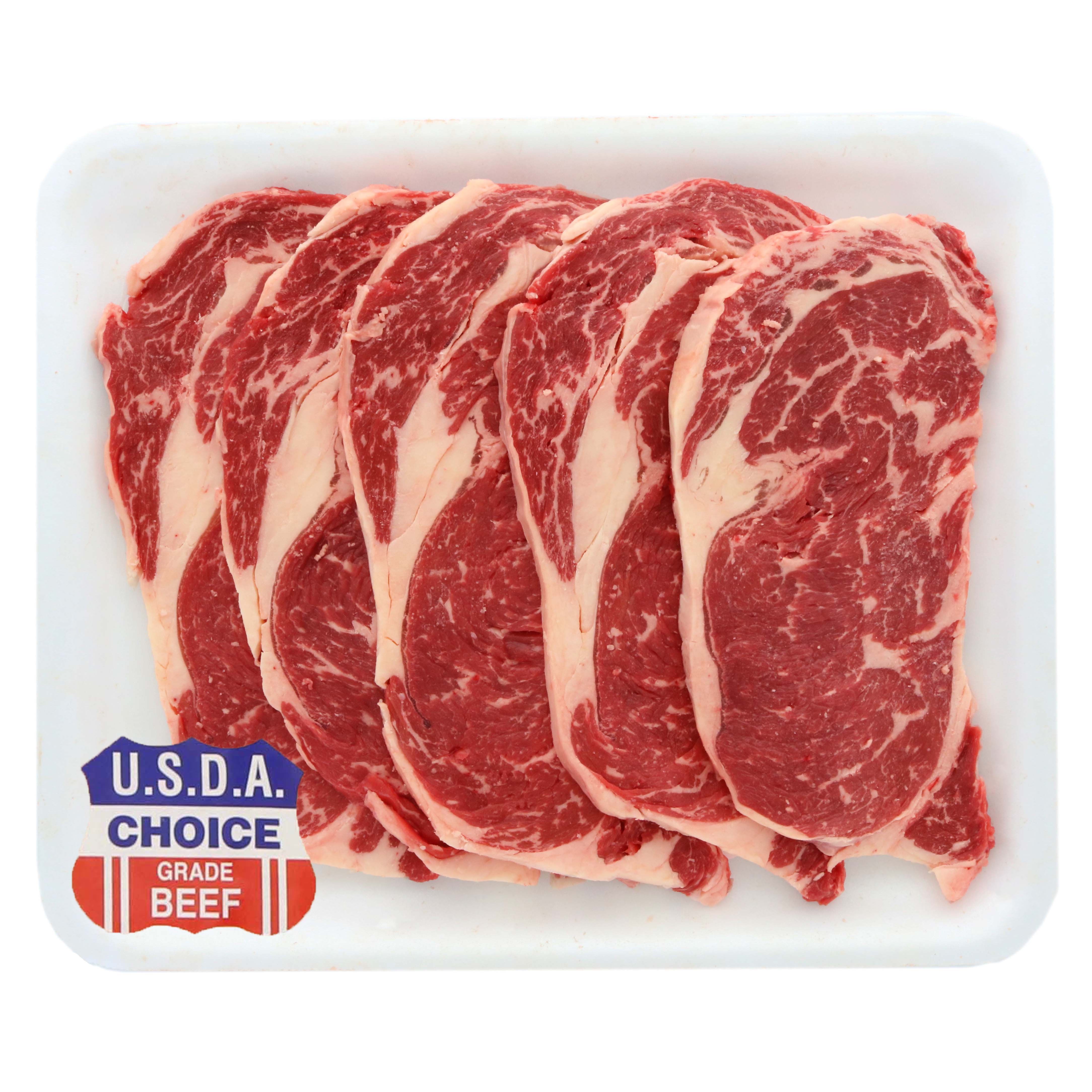 HEB Boneless Beef Ribeye Steaks, Thin Cut USDA Choice Value Pack, 35 Steaks Shop Beef