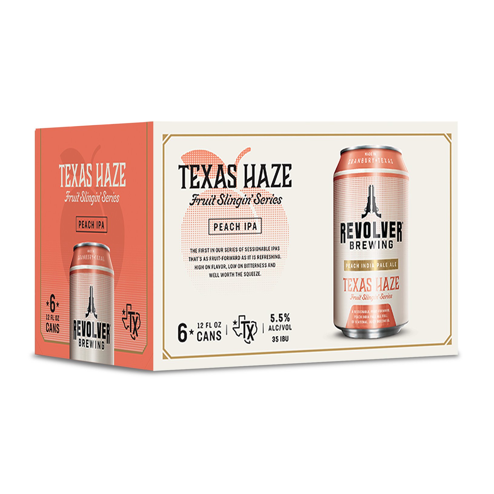 Revolver Texas Peach Haze IPA Beer 6 pk Cans - Shop Beer at H-E-B
