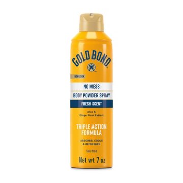 Gold Bond No Mess Body Powder Spray - Fresh Scent, 7 oz