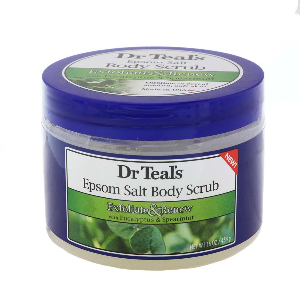 Dr Teal's Epsom Salt Body Scrub Exfoliate & Renew with Eucalyptus