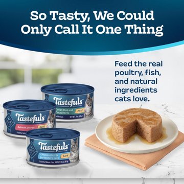 Blue Buffalo Tastefuls Salmon Chicken & Fish Pate Wet Cat Food Variety Pack