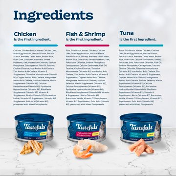 Blue Buffalo Tastefuls Adult Chicken Fish & Shrimp Tuna Flaked Wet Cat Food Variety Pack