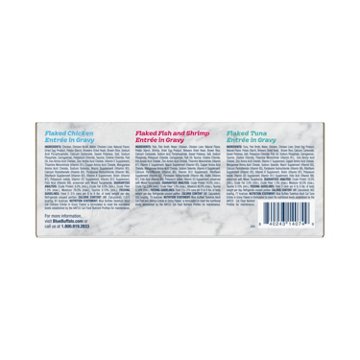 Blue Buffalo Tastefuls Adult Chicken Fish & Shrimp Tuna Flaked Wet Cat Food Variety Pack