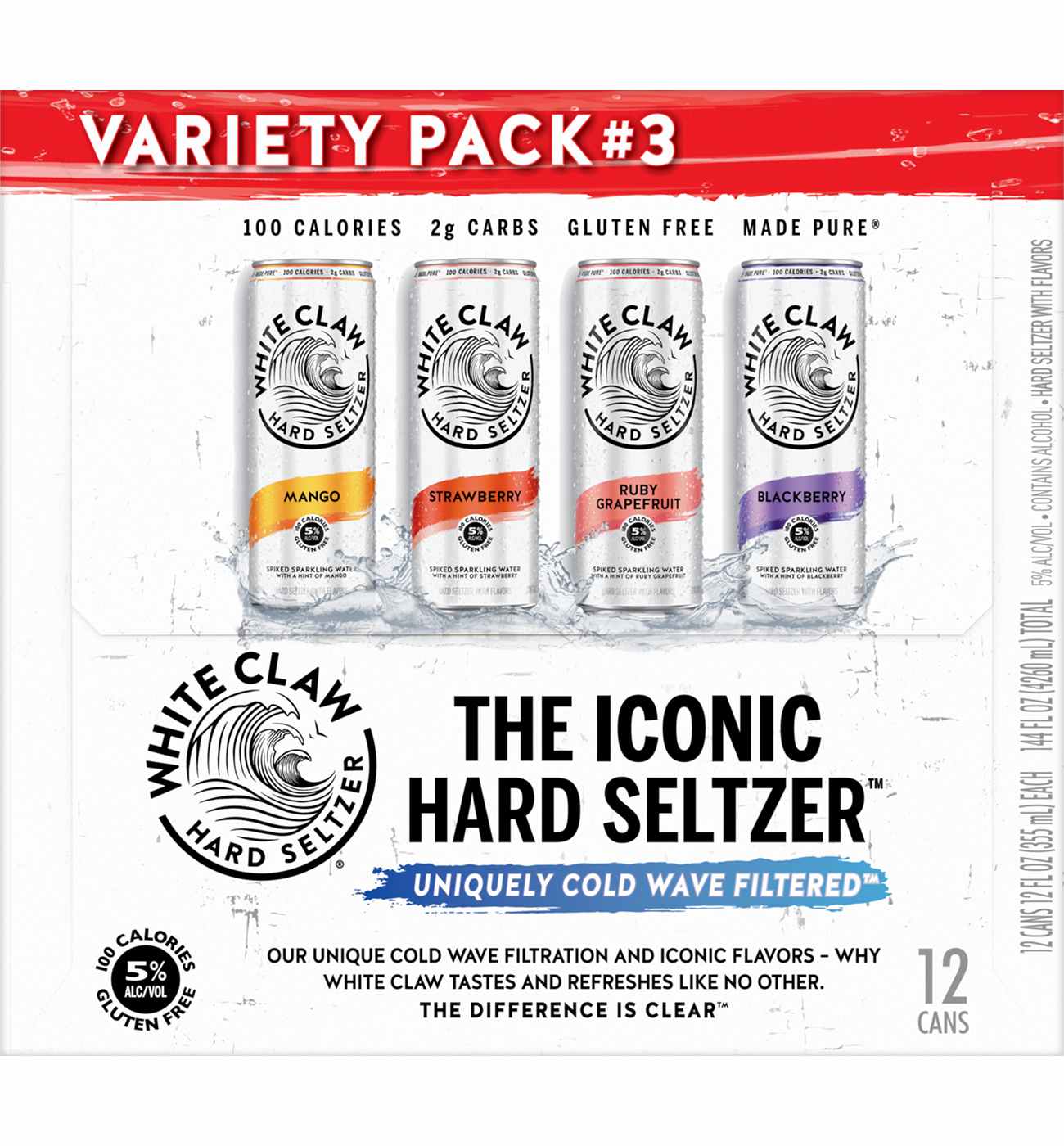 White Claw Hard Seltzer Variety Pack 12 pk Cans - Flavor Collection No. 3; image 2 of 4