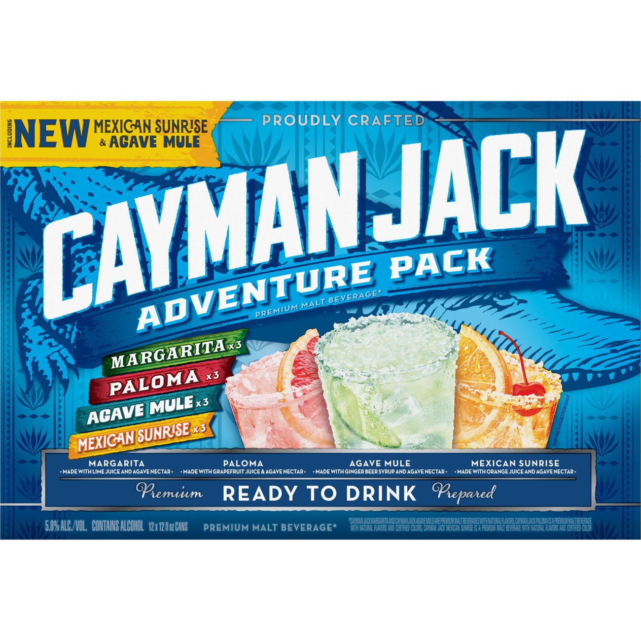 Cayman Jack Adventure Pack 12 pk Cans, 12 oz