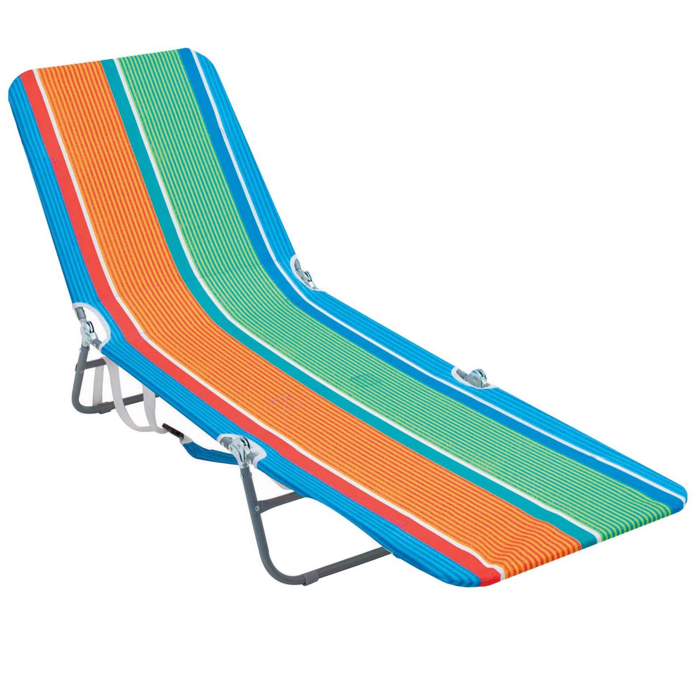 Rio Brands Trifold MultiStripe Beach Backpack Lounge Chair, Assorted